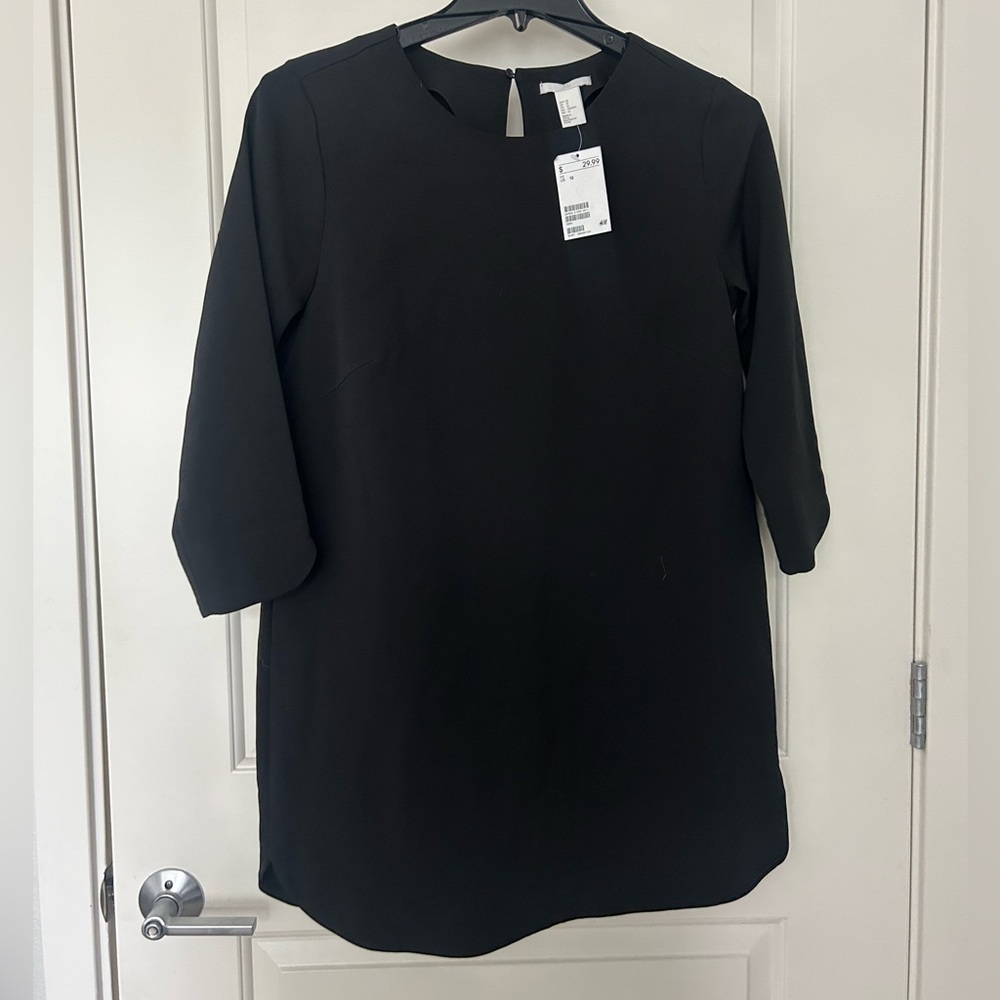 NWT black short shift dress
